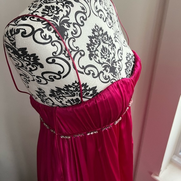 Marc Bouwer Glamiti 100 % Silk Pink Formal Long Dress - Picture 15 of 16